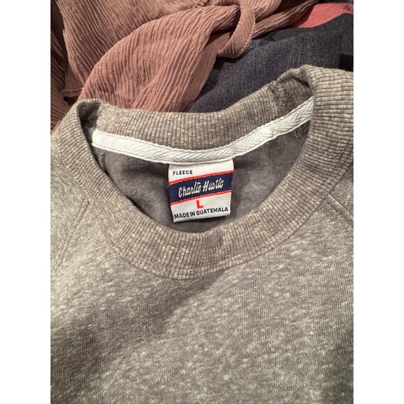 Charlie Hustle KC Chiefs Arrowhead Stadium Fleece Crewneck Large Jet Flyover - Picture 3 of 4